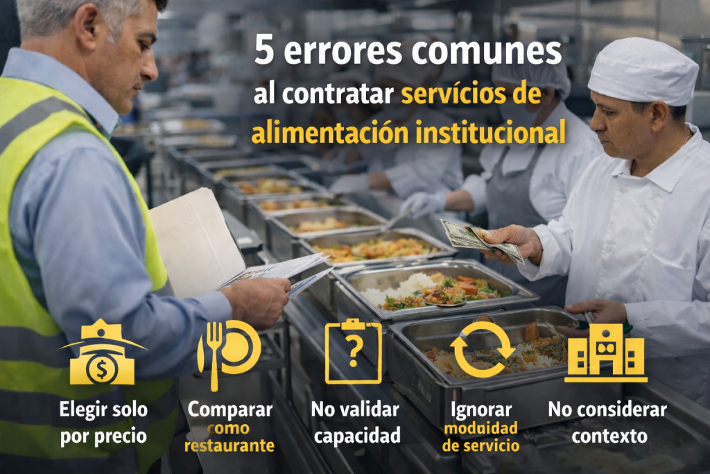 5 errores comunes al contratar servicios de alimentación institucional