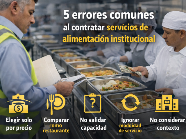 5 errores comunes al contratar servicios de alimentación institucional