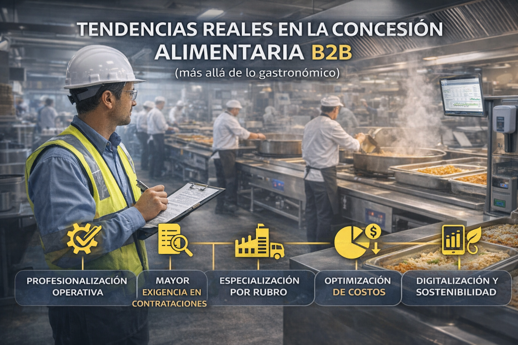 Tendencias reales en la concesión alimentaria B2B (más allá de lo gastronómico)