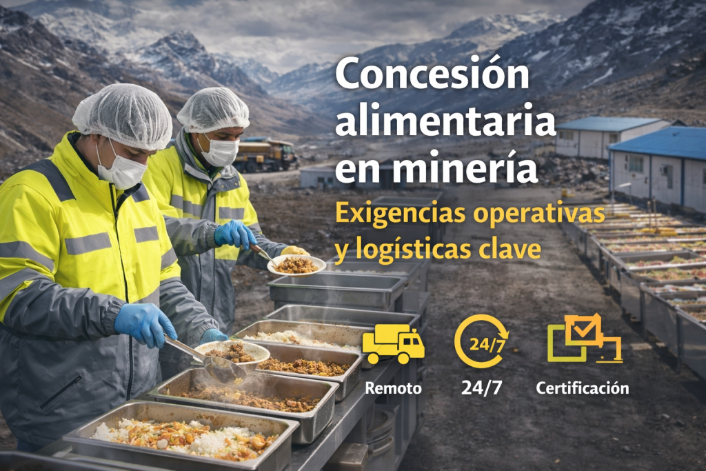 Concesión alimentaria en minería: exigencias operativas y logísticas que marcan la diferencia