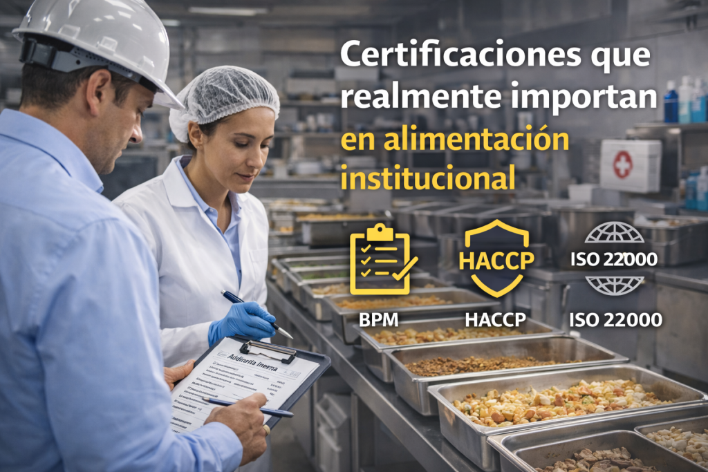 Certificaciones que realmente importan en servicios de alimentación institucional