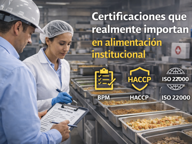 Certificaciones que realmente importan en servicios de alimentación institucional