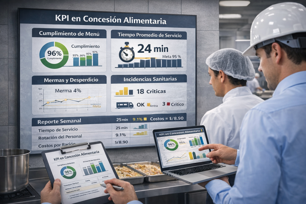 KPI clave en un contrato de concesión alimentaria: cómo medir desempeño real