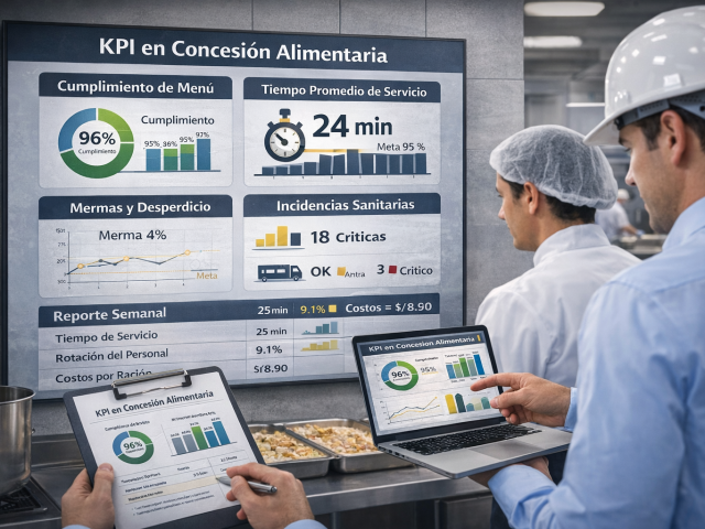 KPI clave en un contrato de concesión alimentaria: cómo medir desempeño real
