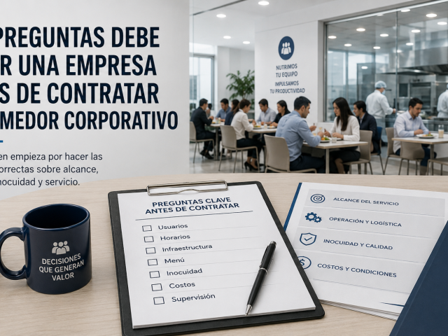 Qué preguntas debe hacer una empresa antes de contratar un comedor corporativo