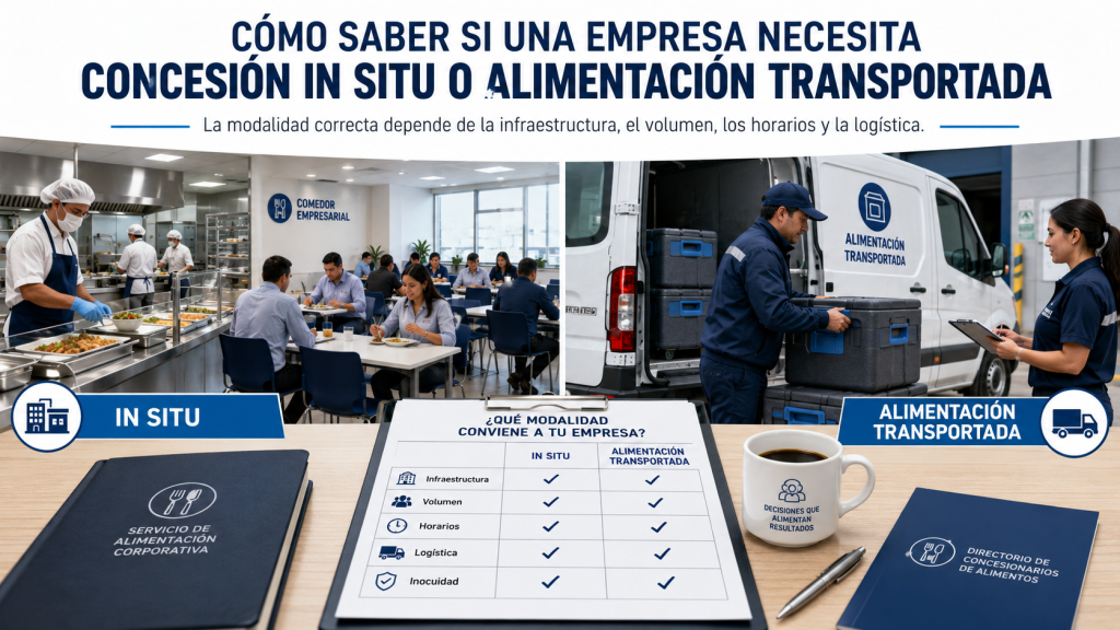 Cómo saber si una empresa necesita concesión in situ o alimentación transportada