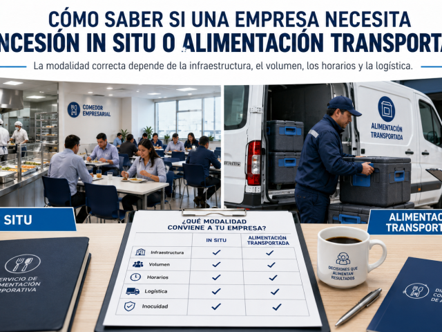 Cómo saber si una empresa necesita concesión in situ o alimentación transportada